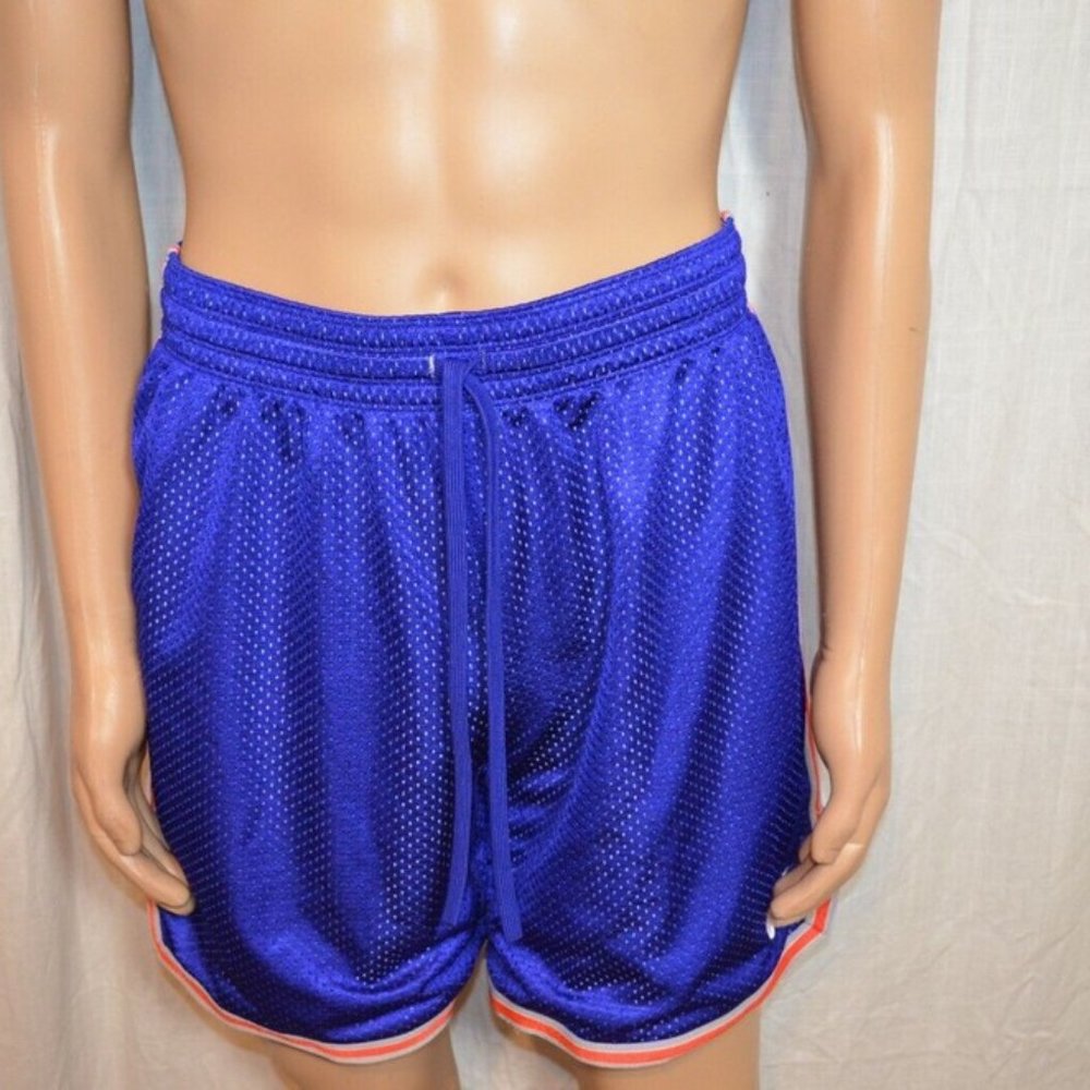 Mens Nike Dri-Fit Athletic Gym wear Mesh Basketball Shorts Size Medium M Blue